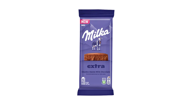 Milka Ciocolată generoasă cu lapte alpin 190g