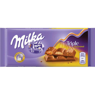 Milka Triple Caramel Milk Choc Bar