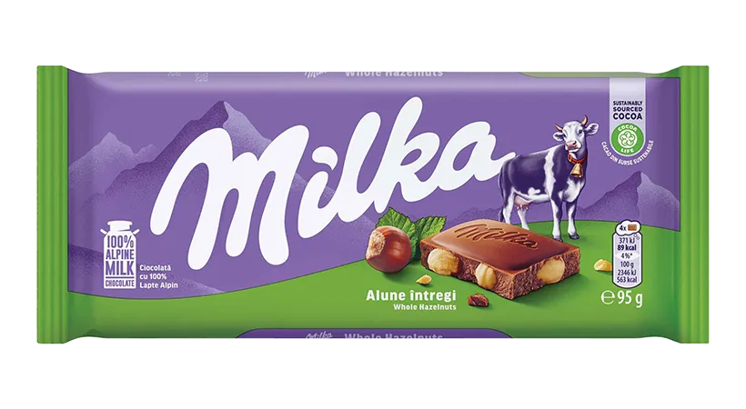 Milka Alune Întregi 95g