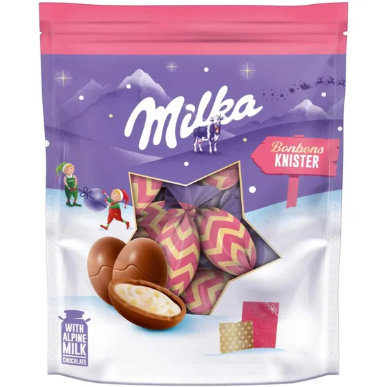 Milka Christmas Popping Bonbons (Knister) 86g original retail packaging