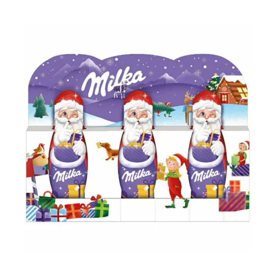 Milka Mini Santa Claus Milk Chocolate 3 × 15g original retail packaging