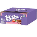 Milka Strawberry chocolate case box packaging